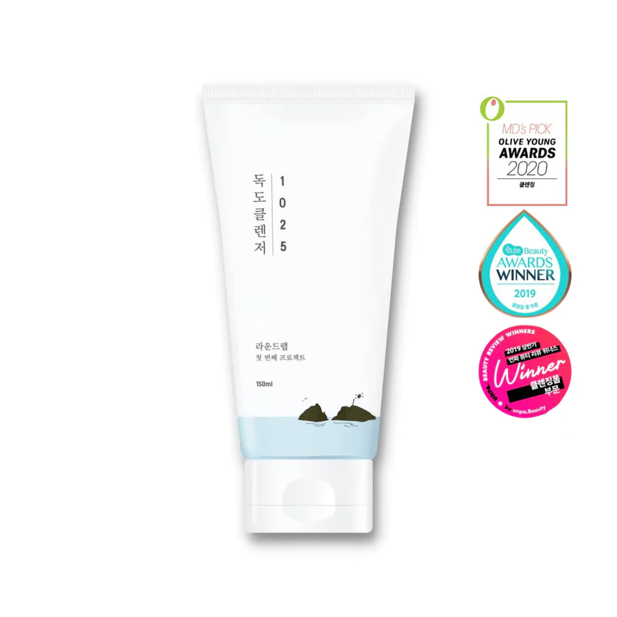 skincare for sensitive skin - ROUNDLAB 1025 Dokdo cleanser