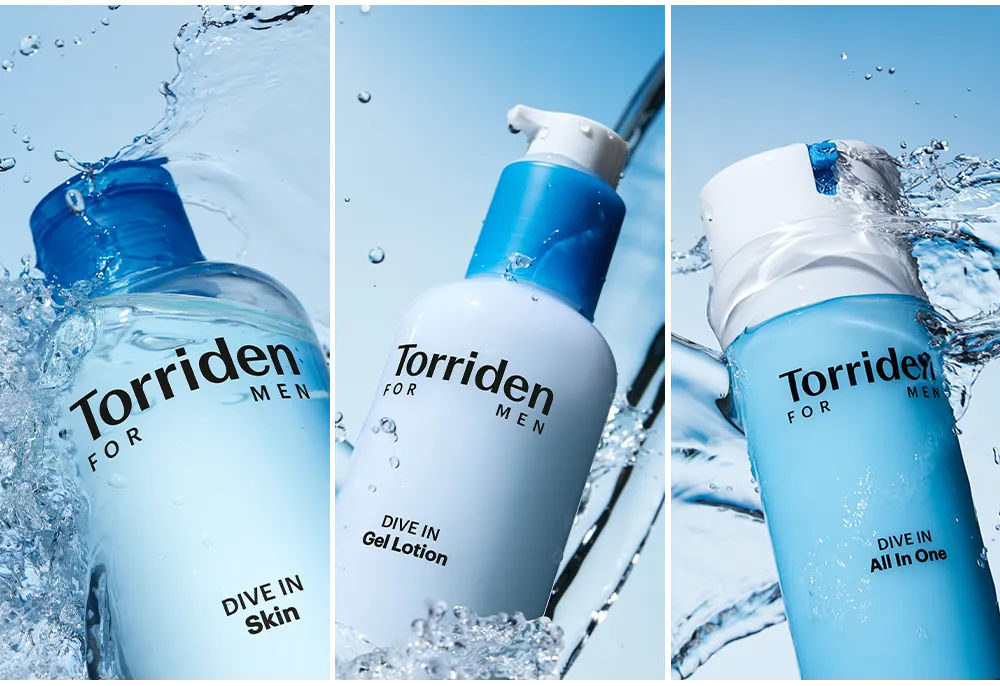 Torriden skincare products for men