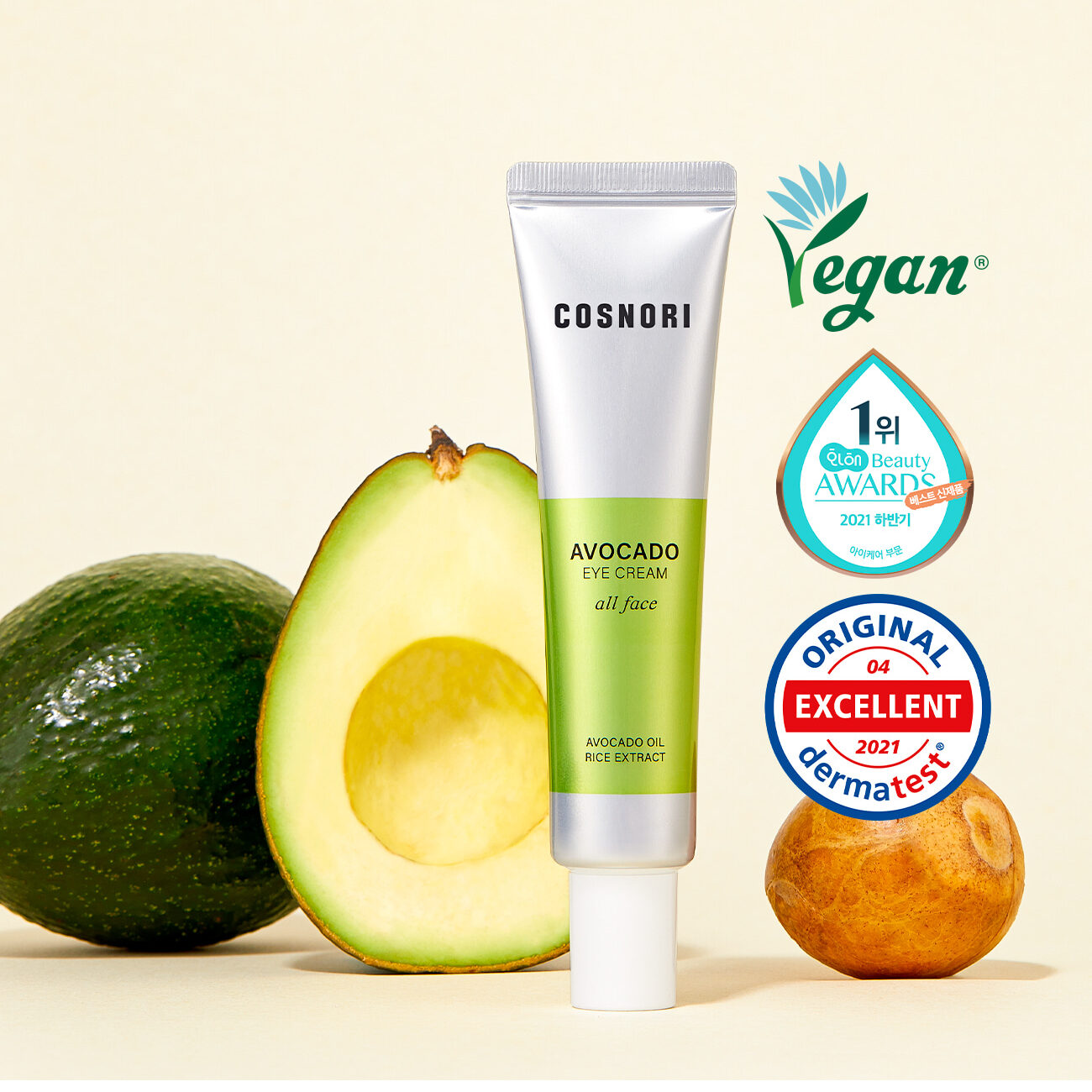 skincare for sensitive skin - COSNORI avocado eye cream