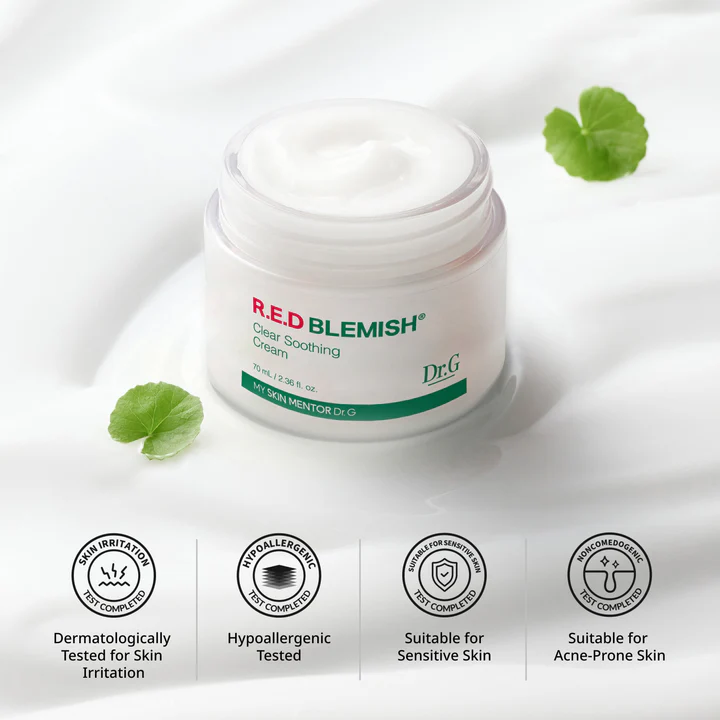 skincare for sensitive skin - Dr. G R.E.D blemish clear soothing cream