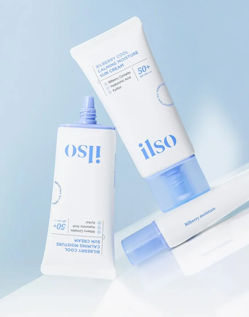 Korean sunscreen - ilso Bilberry Cool Calming Moisture Cream